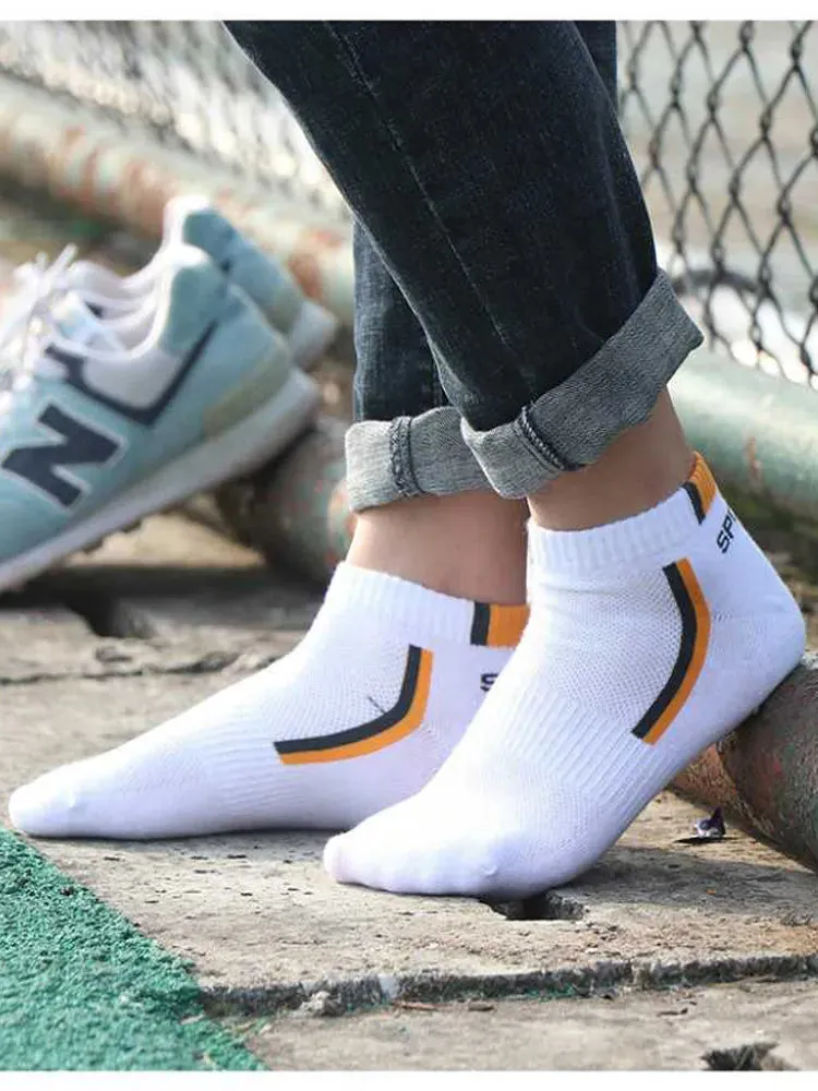 10 Pairs Men's Ankle Socks  Breathable Cotton Athletic & Casual Wear