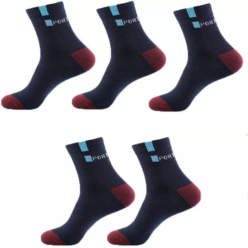 5 Pair Bamboo Fiber Autumn Winter Men Socks