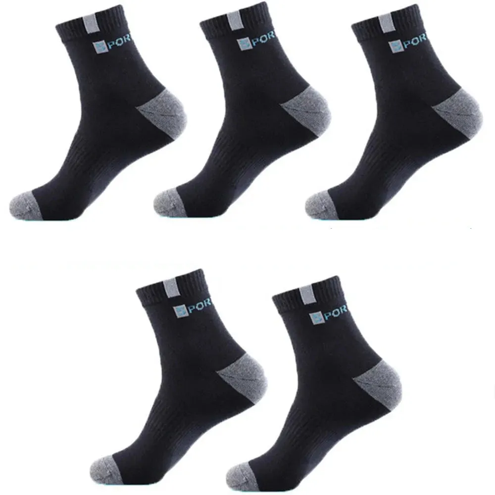 5 Pair Bamboo Fiber Autumn Winter Men Socks