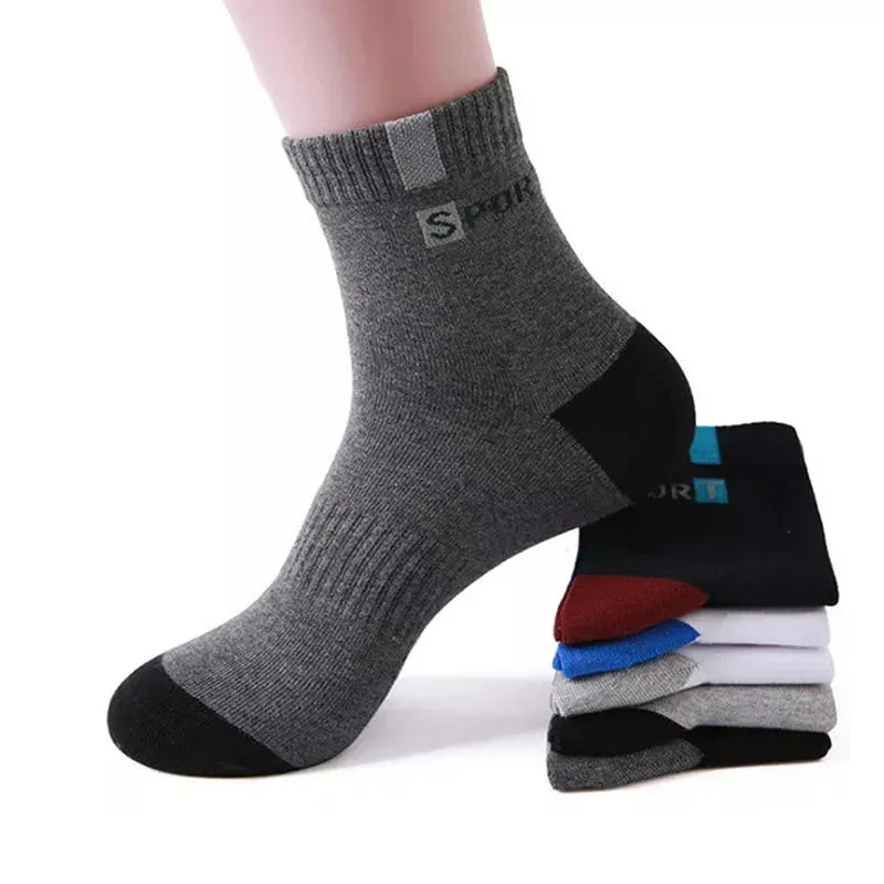 5 Pair Bamboo Fiber Autumn Winter Men Socks