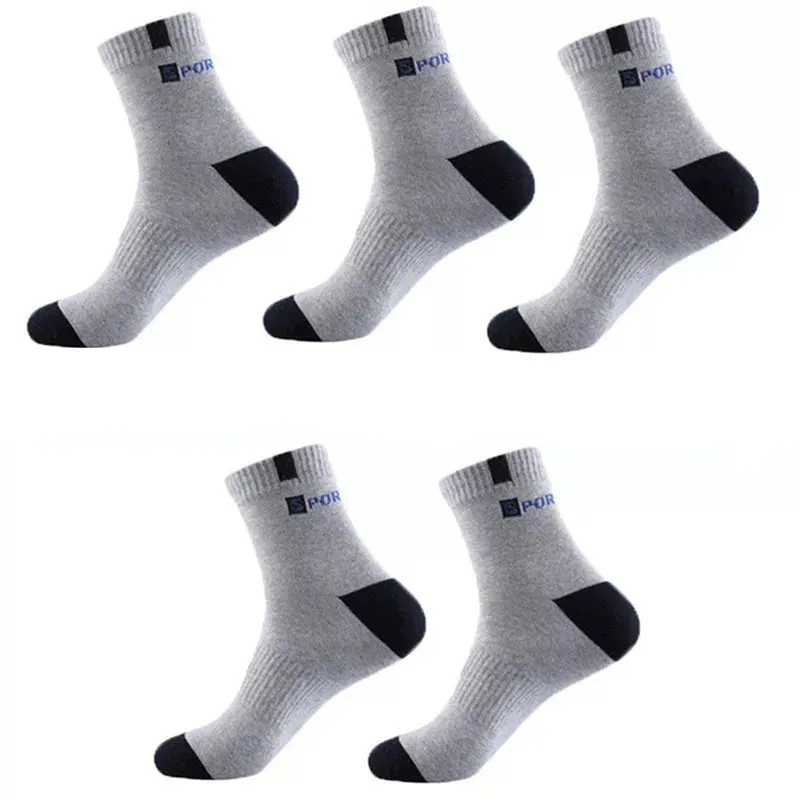 5 Pair Bamboo Fiber Autumn Winter Men Socks