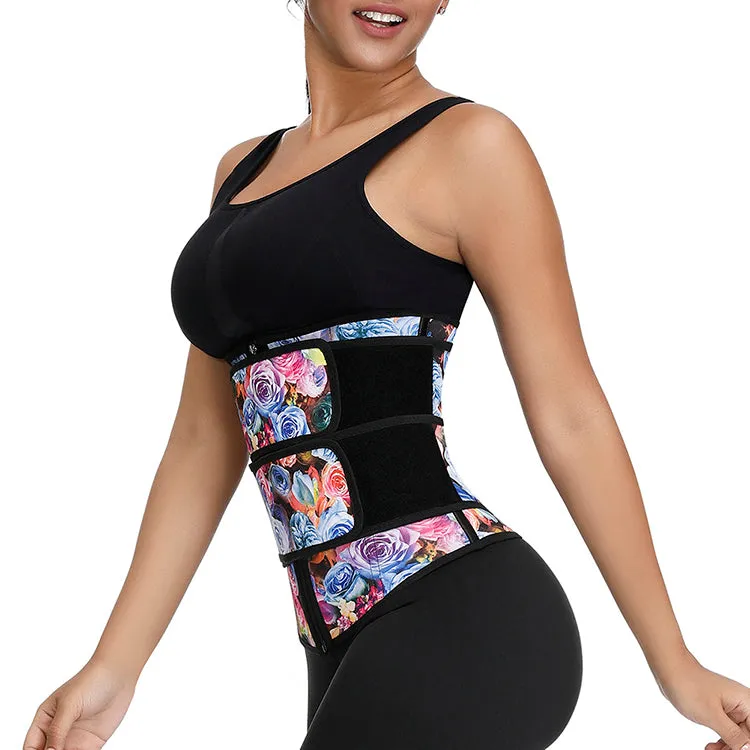7 Steel Boned Zipper Front plus size slimming belt women Latex Waist Trainer