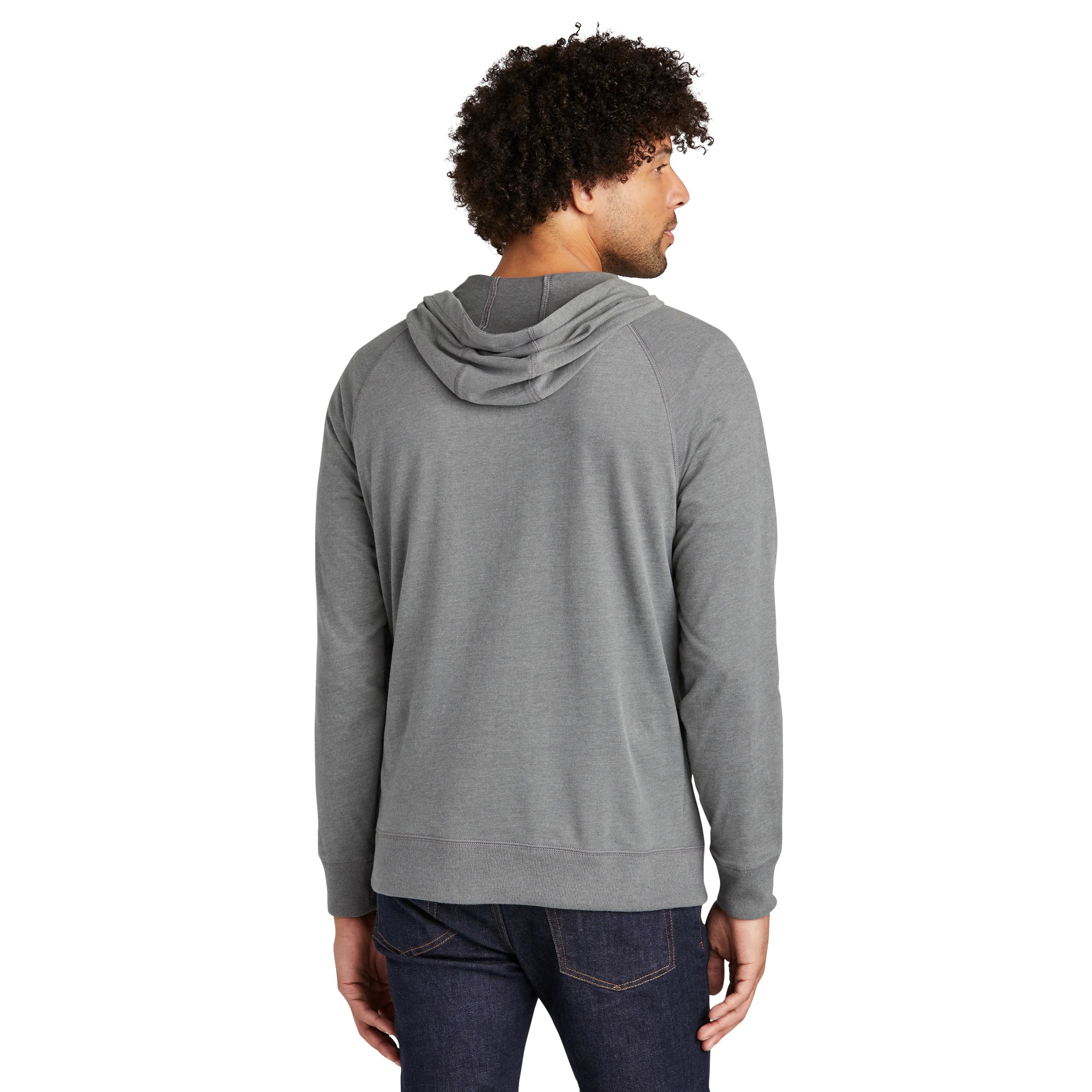 A1862M Mens Sueded Cotton Blend Full-Zip Hoodie