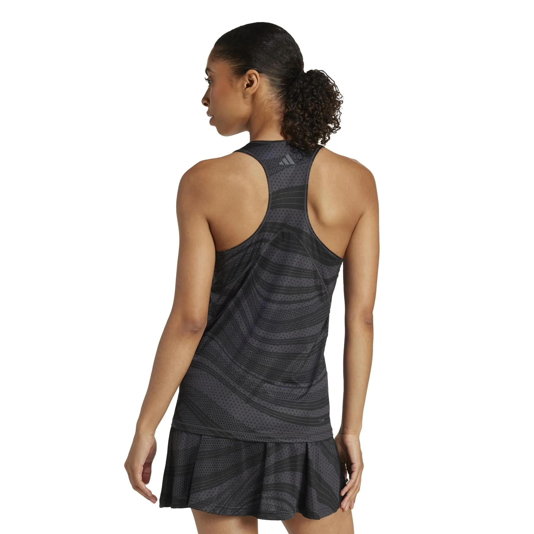 ADIDAS Womens Club Graphic Badminton Tank Top - Black
