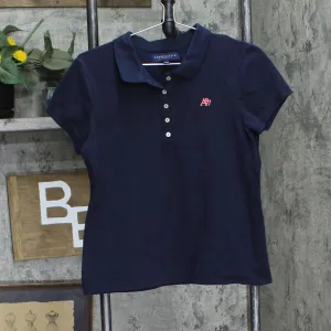 Aeropostale Girls Short Sleeve Polo Shirt 1678eb98b139ed Navy Blue XL