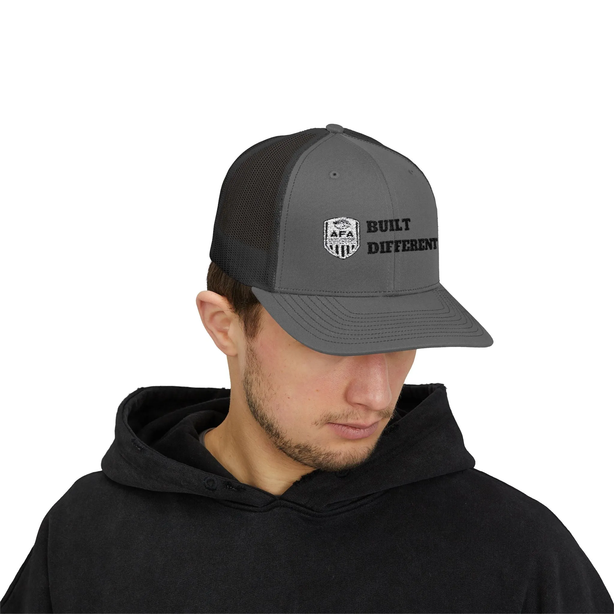 AFA Built Different Snapback Trucker Cap