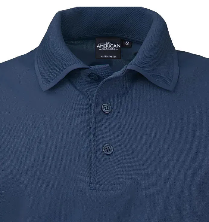 All American Clothing Co. - Aqua Dry Polo Shirt in Winter Colors