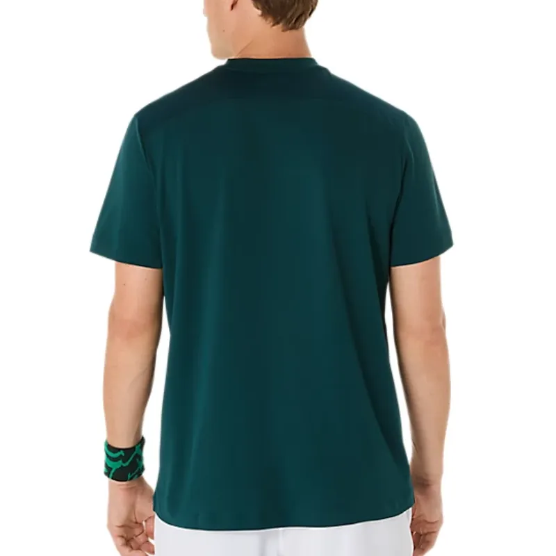 Asics Court Short Sleeve Mens Tennis Top - Saxon Green