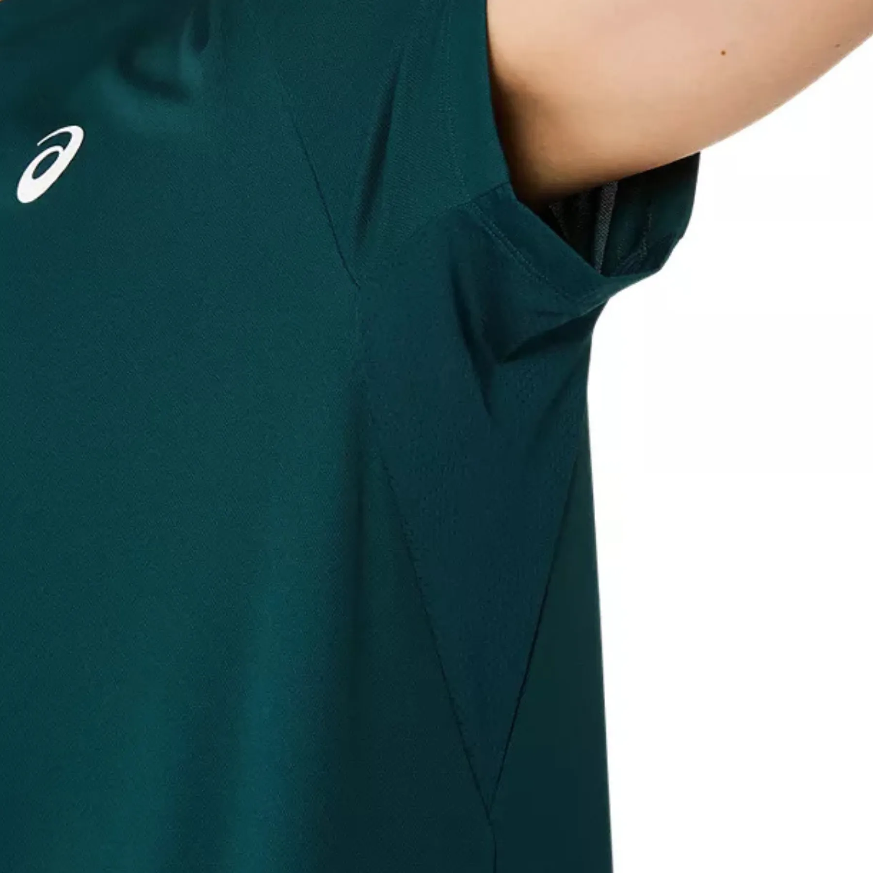 Asics Court Short Sleeve Mens Tennis Top - Saxon Green