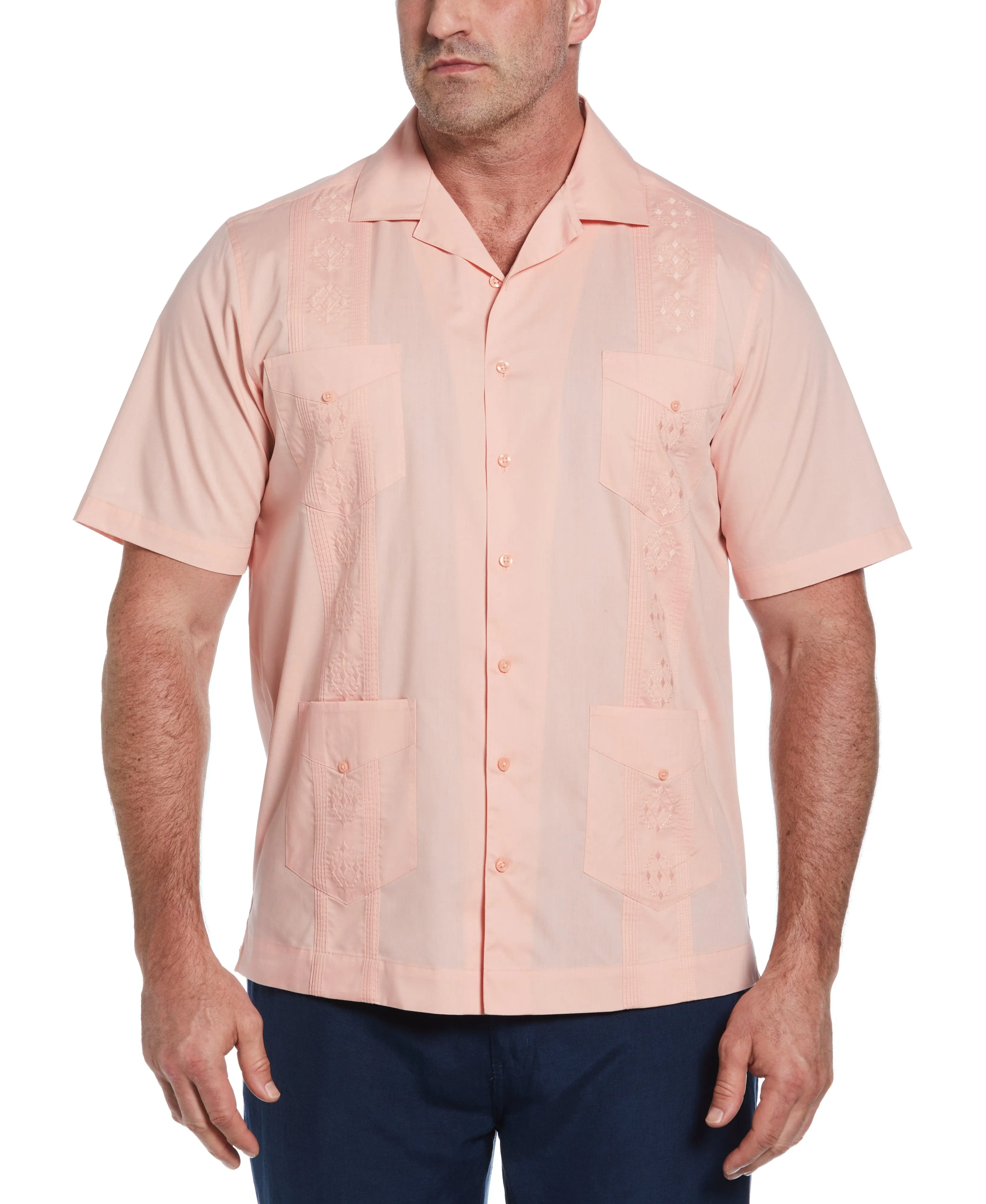 Big & Tall Authentic Embroidered Guayabera Shirt
