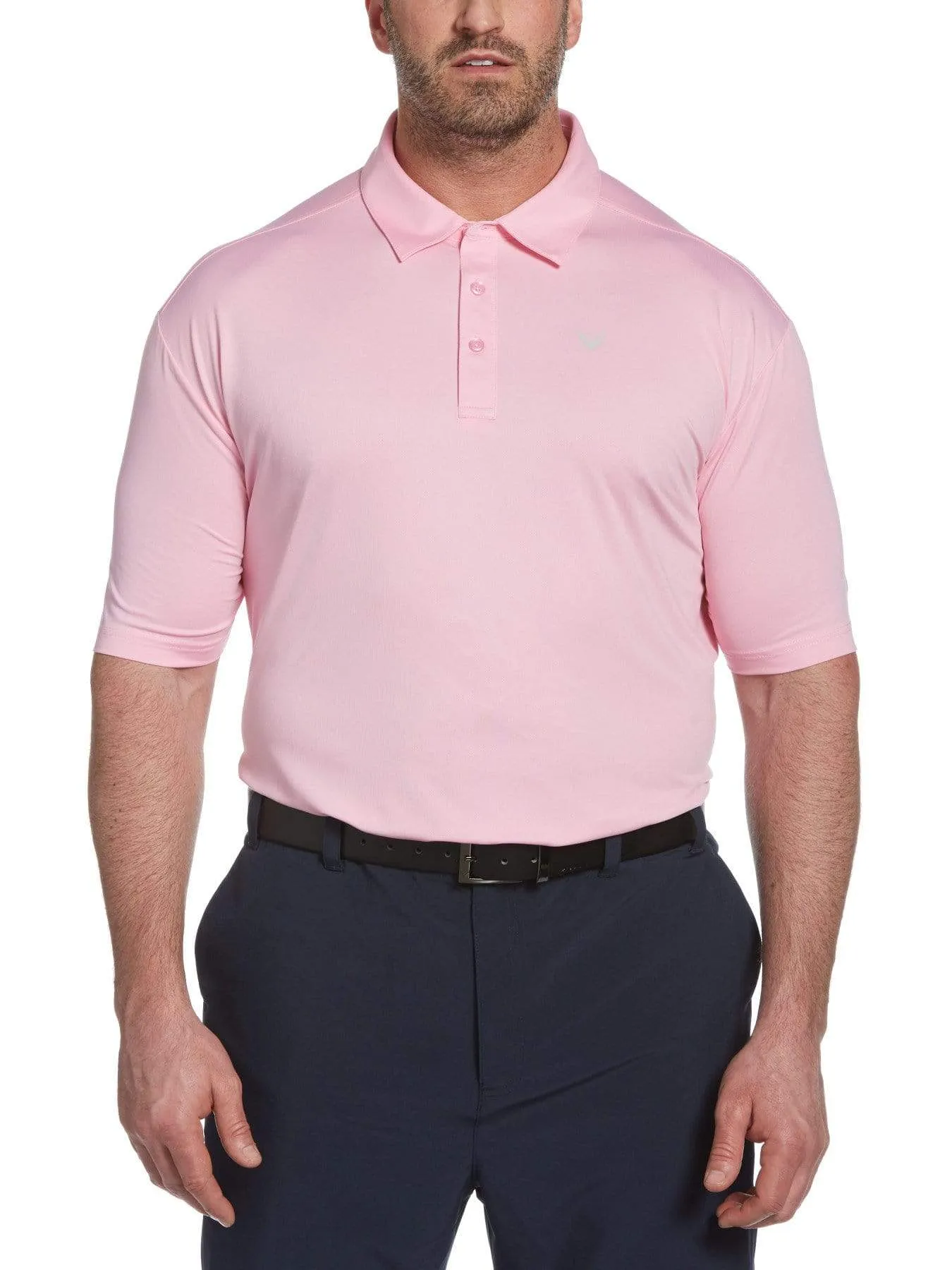 Big & Tall Cooling Micro Hex Polo with Chevron
