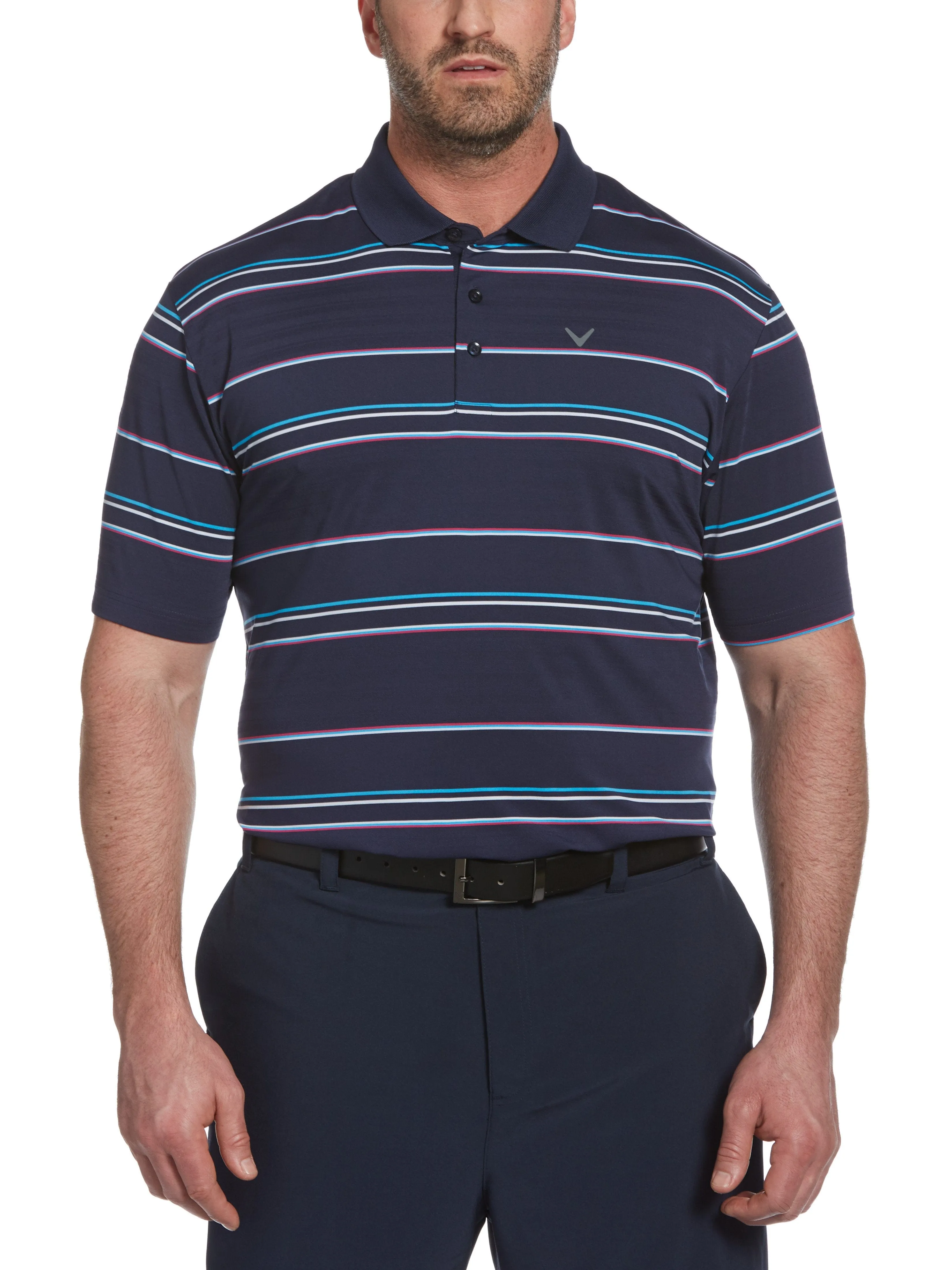 Big & Tall Engineered Roadmap Textured Polo