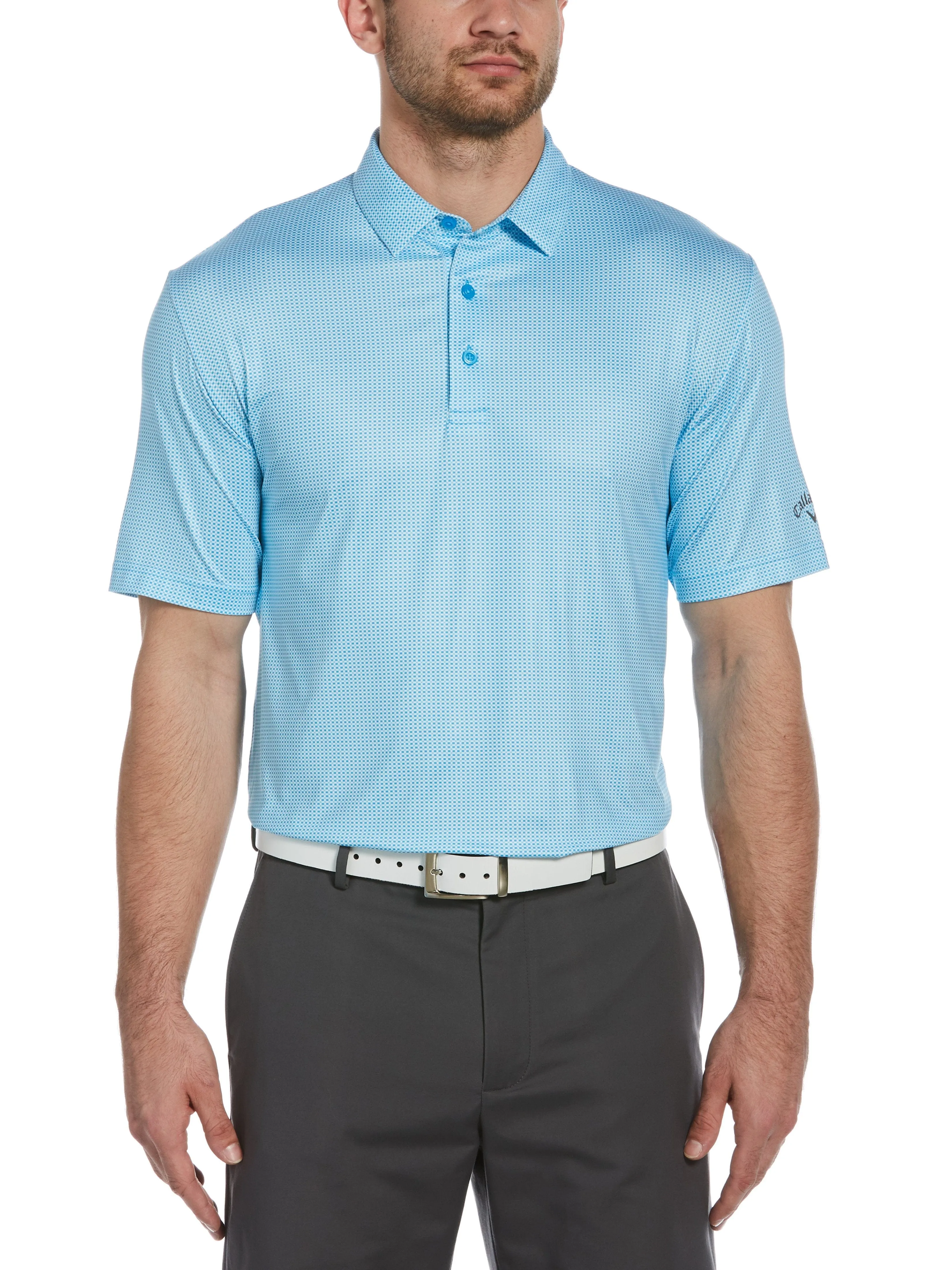 Big & Tall Printed Gingham Polo