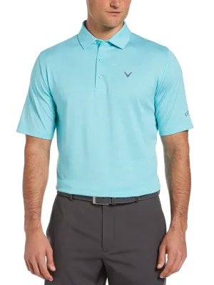 Big & Tall Ventilated Heather Jacquard Golf Polo
