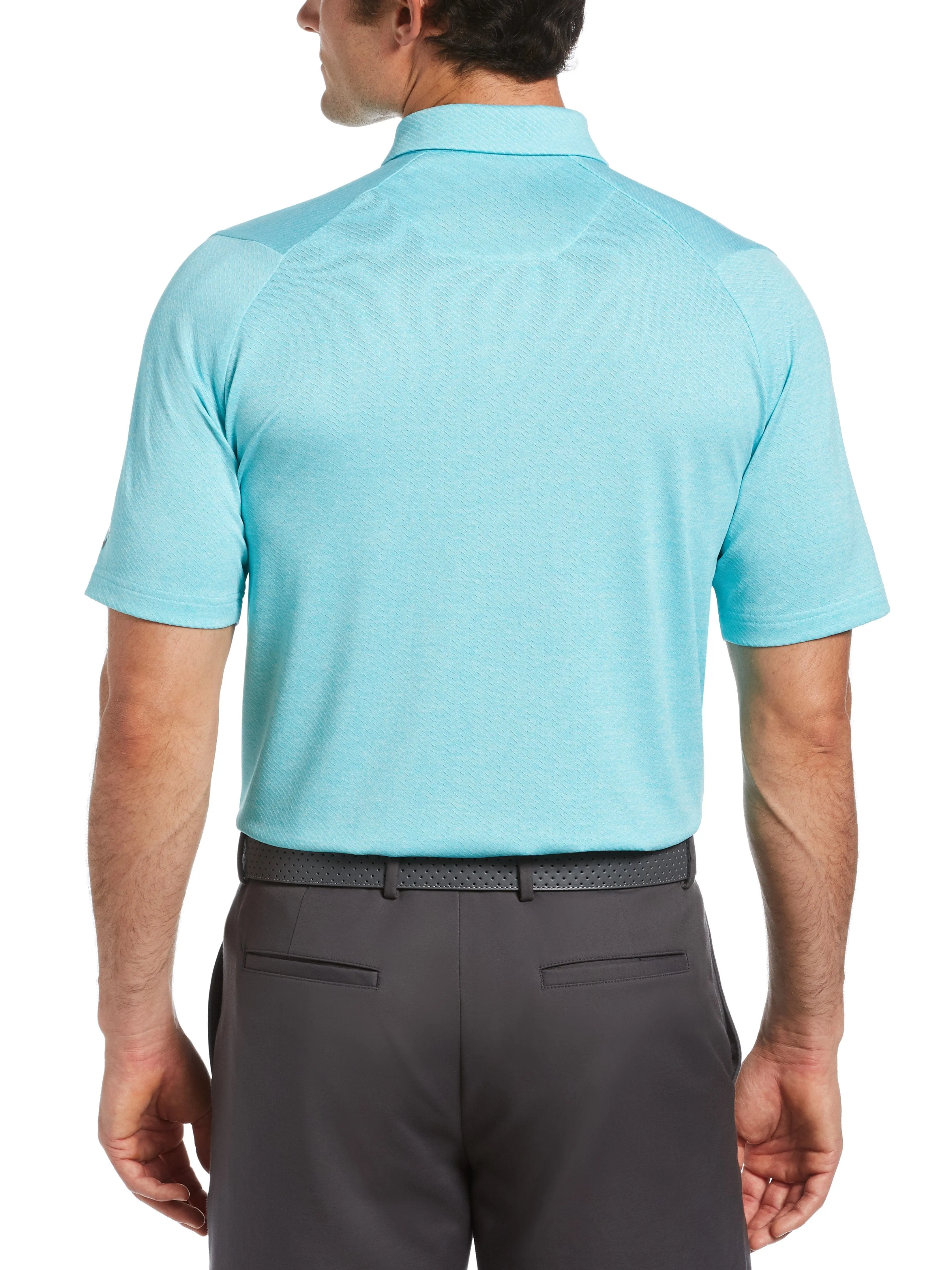 Big & Tall Ventilated Heather Jacquard Golf Polo