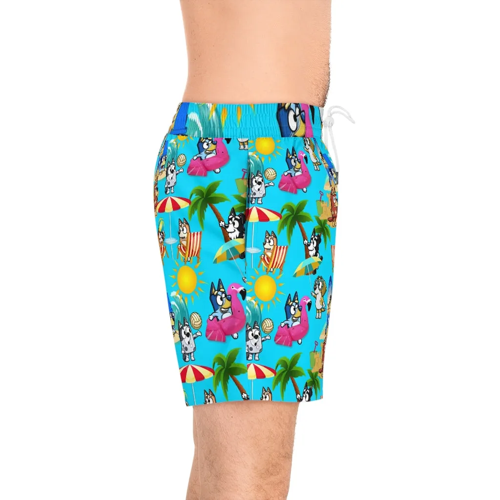 Bluedog Summer Men's Mid-Length Swim Shorts (AOP)