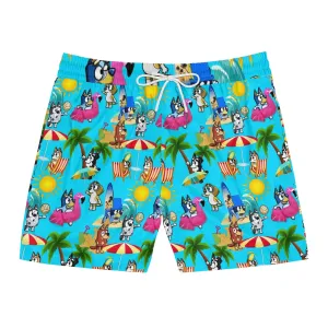 Bluedog Summer Men's Mid-Length Swim Shorts (AOP)