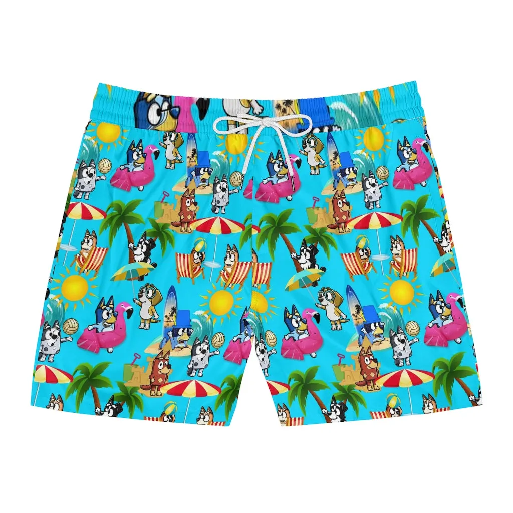 Bluedog Summer Men's Mid-Length Swim Shorts (AOP)