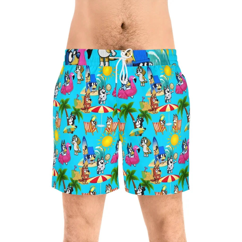 Bluedog Summer Men's Mid-Length Swim Shorts (AOP)