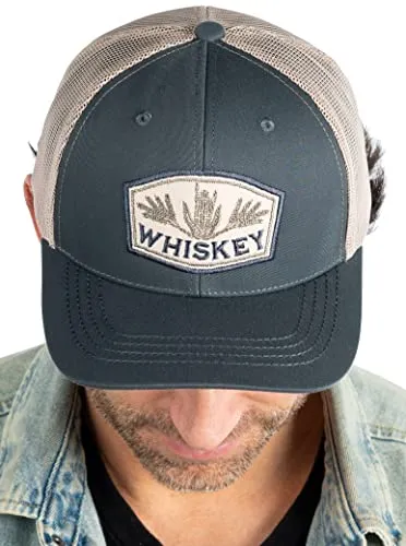 Bourbon & Whiskey Mesh Trucker Hat by Funky Junque