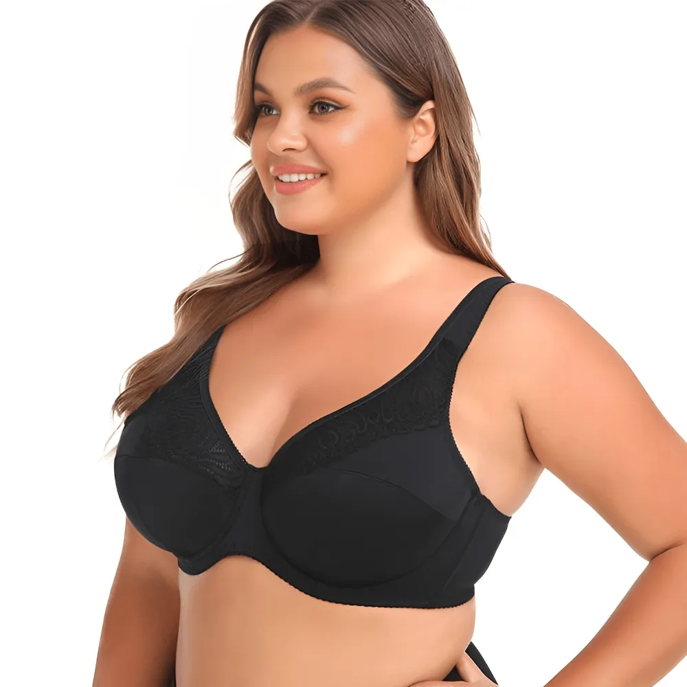 Breathable Full Coverage Support Lift Lace Bra