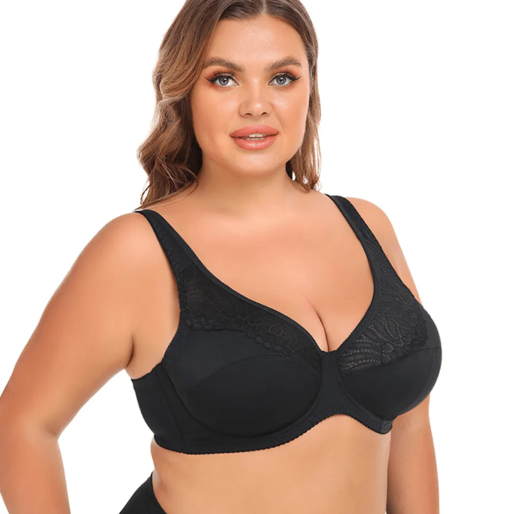 Breathable Full Coverage Support Lift Lace Bra