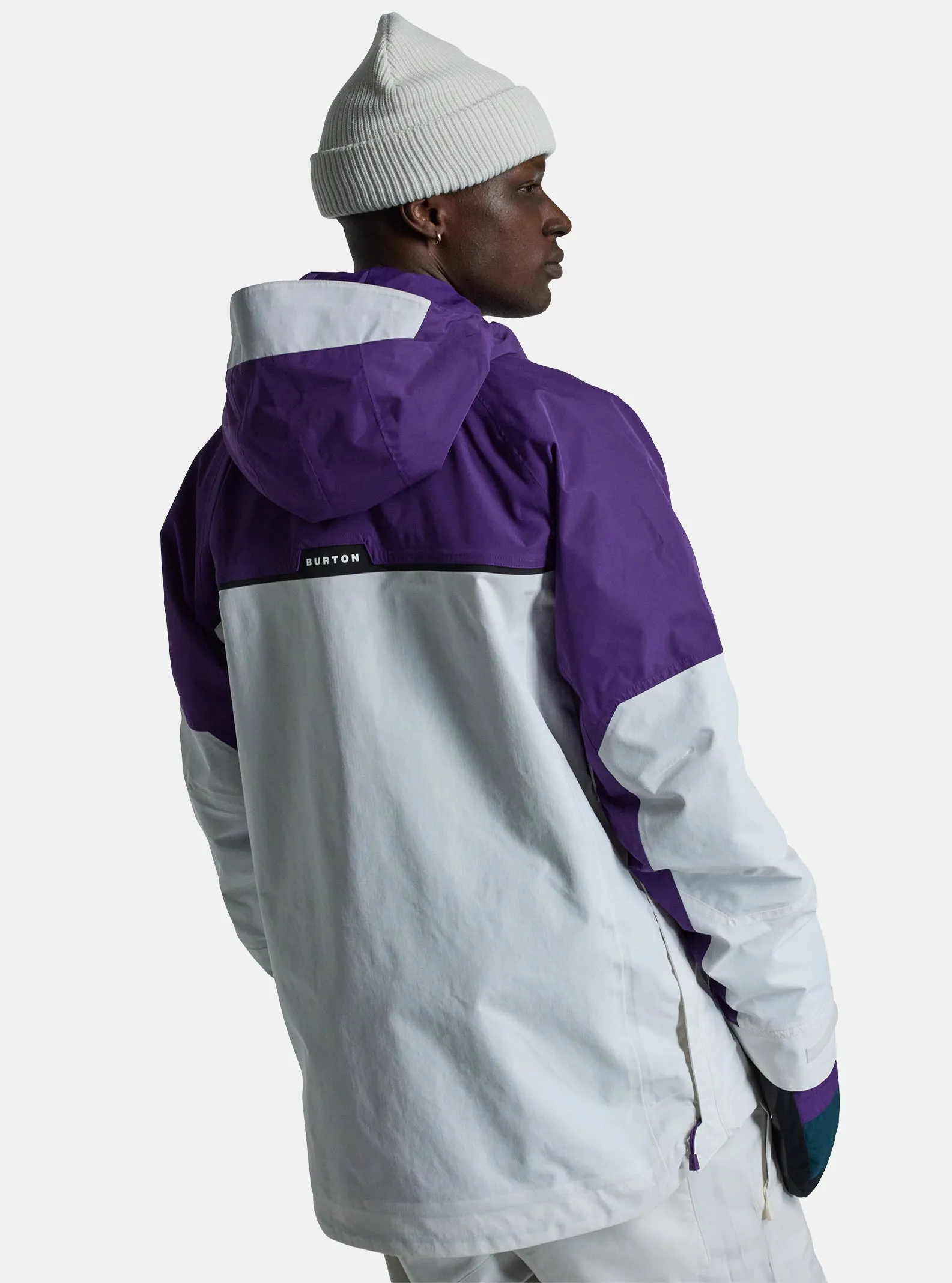 Burton Frostner Anorak Jacket Mens 2025 Imperial Purple / Stout White