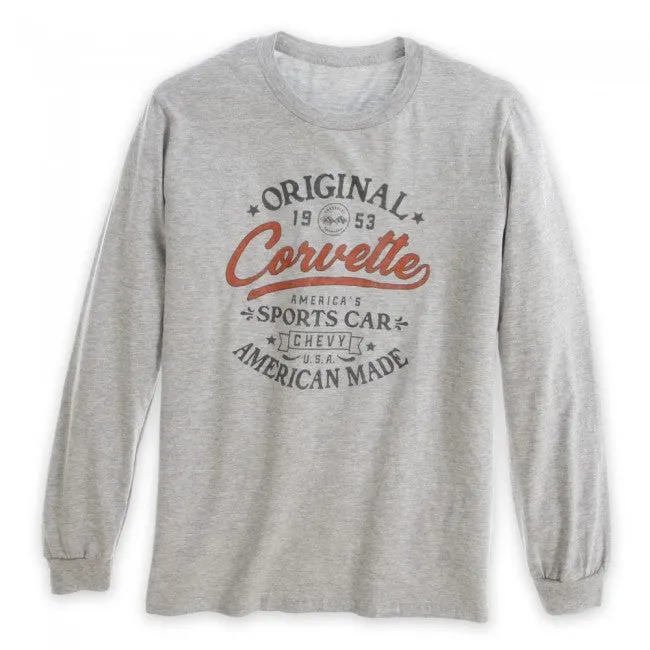 Corvette Original Long Sleeve Tee - Heather Gray