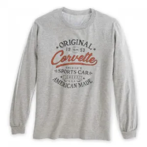 Corvette Original Long Sleeve Tee - Heather Gray