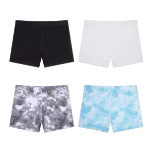 Cotton Spandex Girl's Play Shorts - 4 Pack