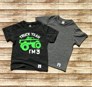 Custom Truck Yeah Monster Truck Birthday Shirt Shirt