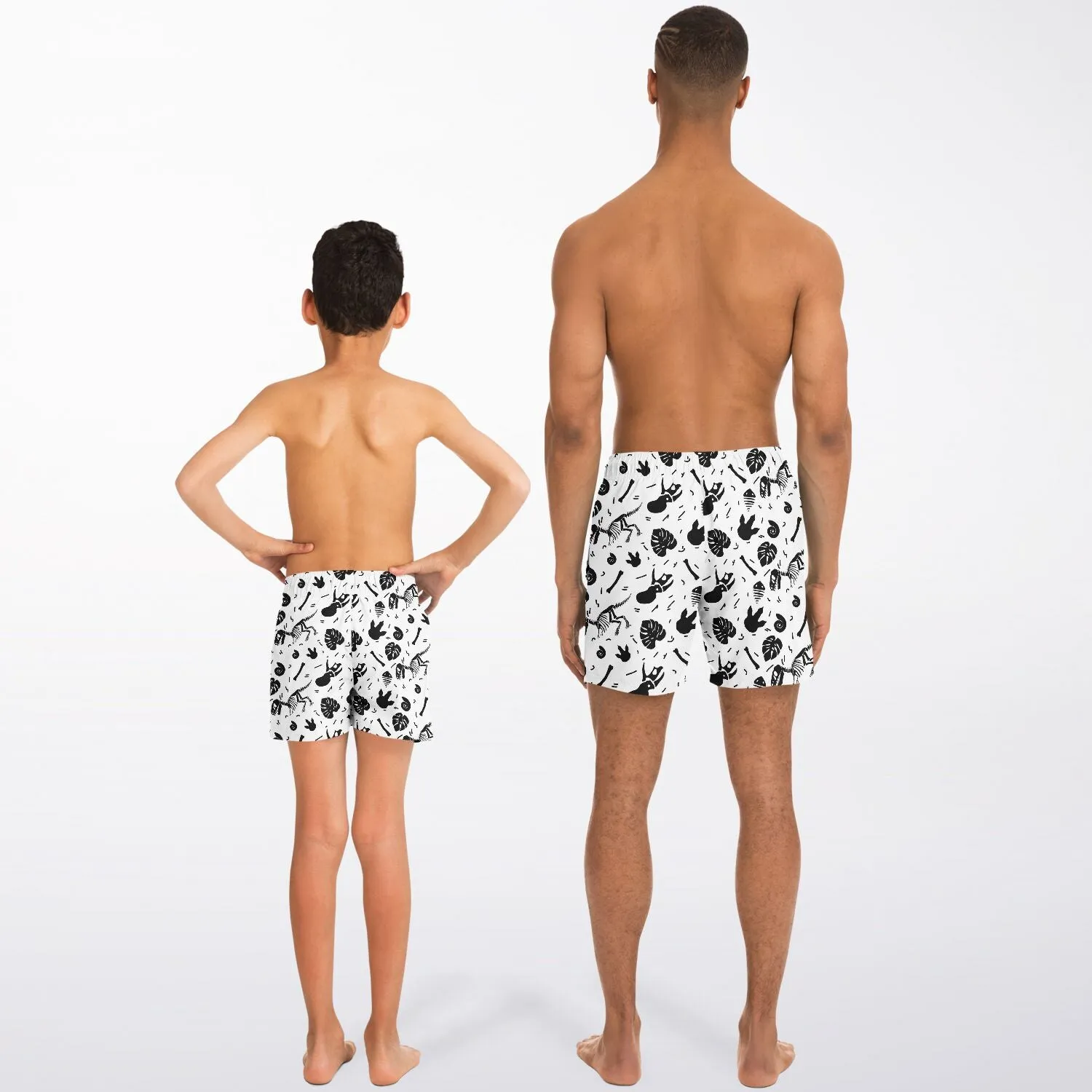Dad & Son Matching Dinosaur Fossil Bathing Suit - FREE SHIPPING
