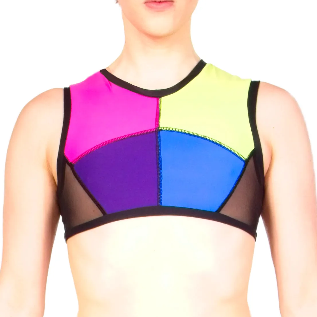 Damian Top With Mesh - Black / Green