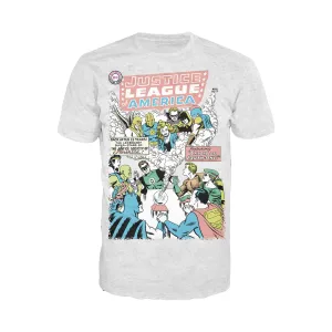 DC Comics Justice League Cover 21 Crisis Official Men's T-shirt (Sports Grey)