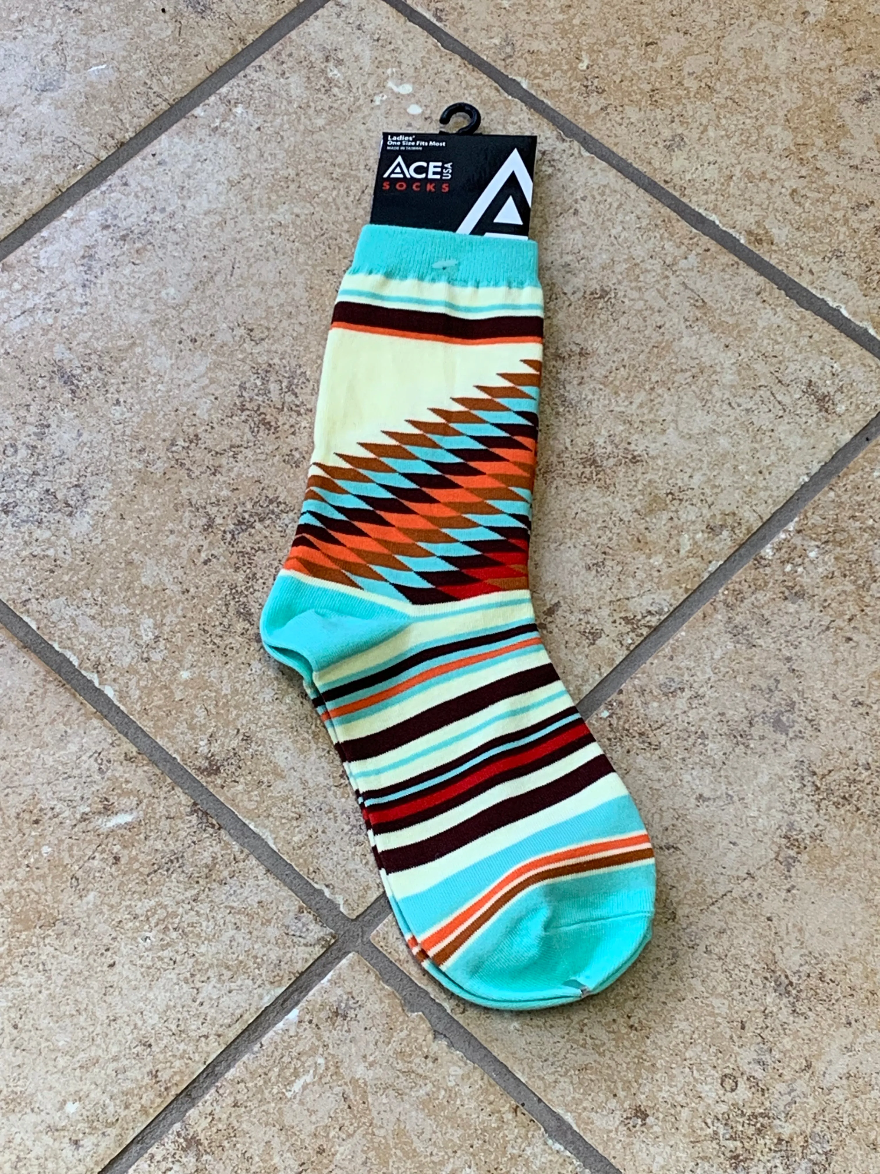 Diamonds/Stripes Socks(sz 9-11) SK562