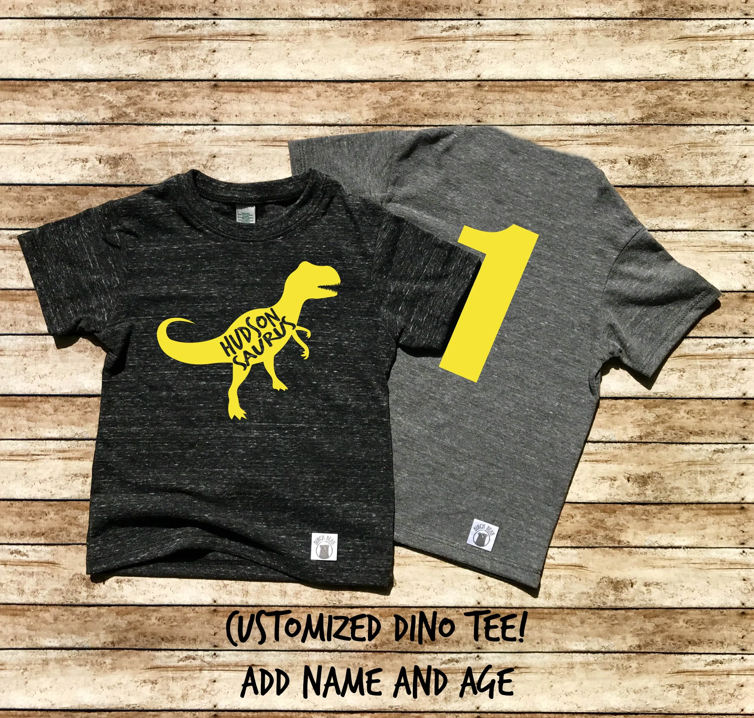 Dinosaur Birthday Yellow Shirt