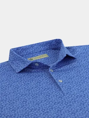 Donald Ross Mens Classic Fit Tonal Rory Floral Polo - LAPIS