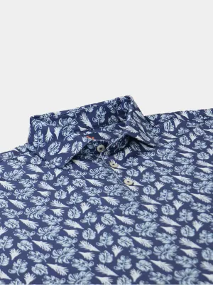 Donald Ross Mens Sport Fit Archibald Polo -  NAVY/WHITE/SKY BLUE