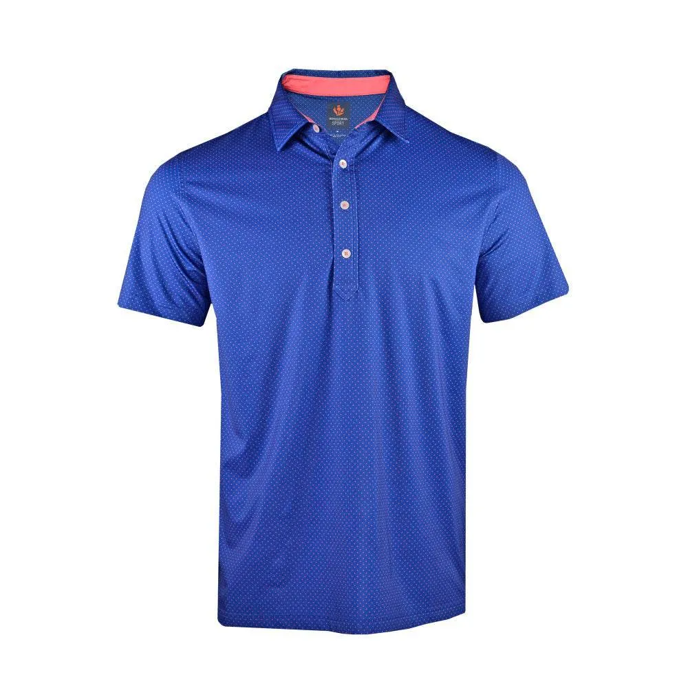 Donald Ross Mens Sport Fit Beau Polo - NAVY/PEONY