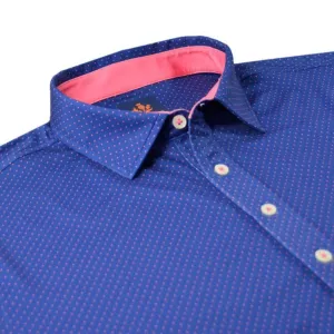 Donald Ross Mens Sport Fit Beau Polo - NAVY/PEONY