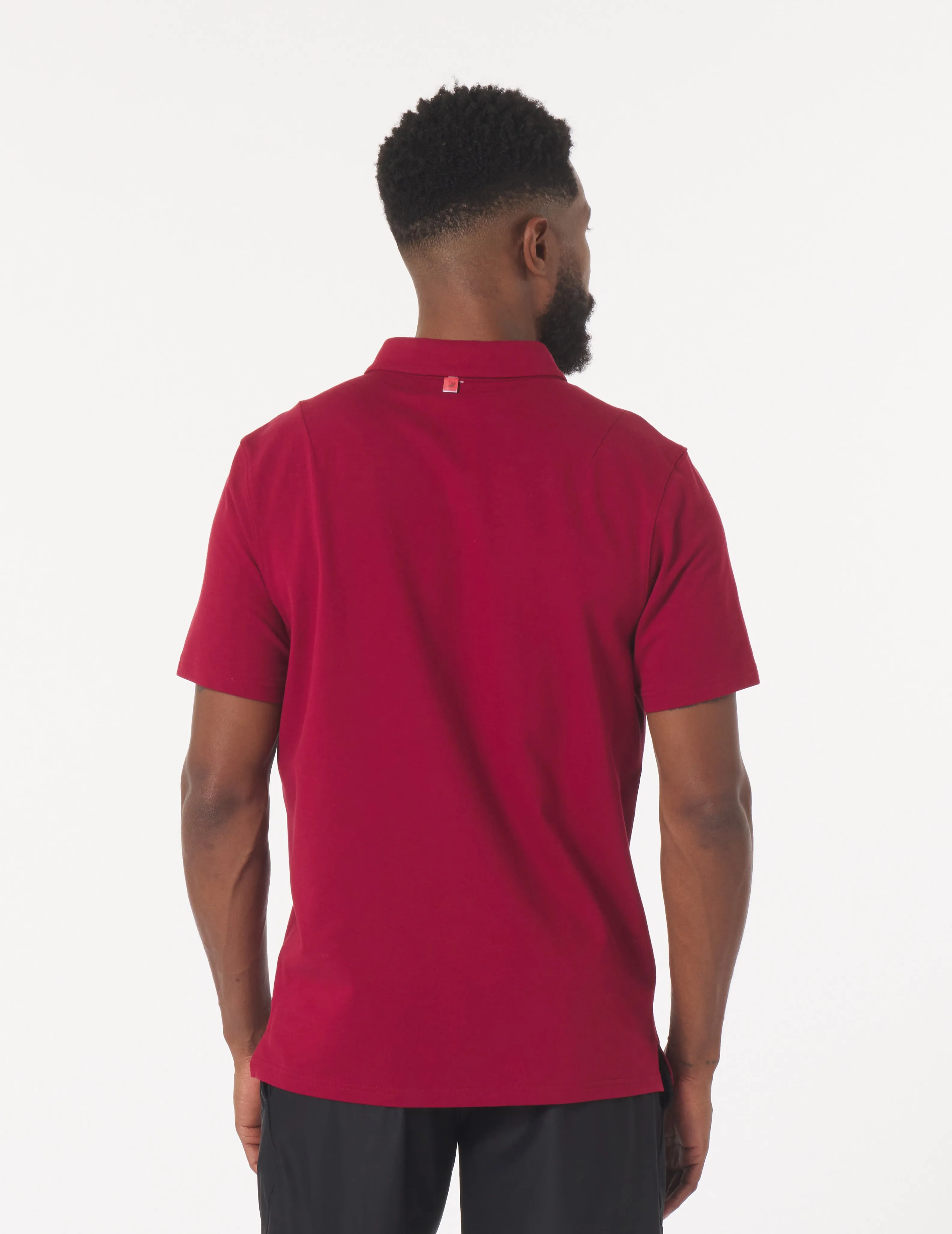 Eagle Pique Polo: Cardinal