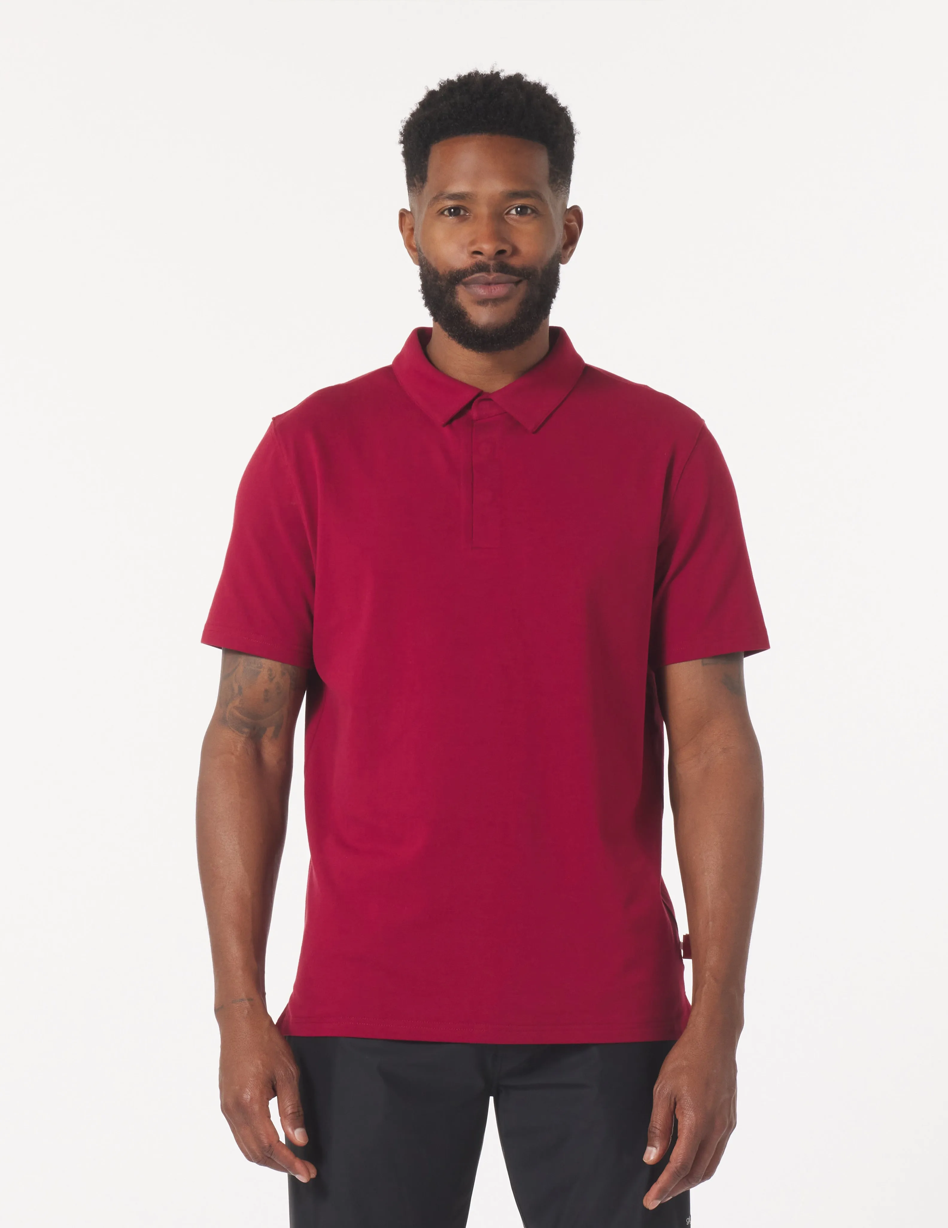 Eagle Pique Polo: Cardinal