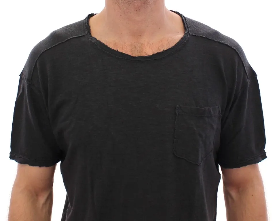 Gray crewneck cotton t-shirt