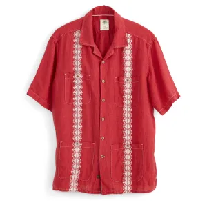 Habanero Embroidered Linen Shirt
