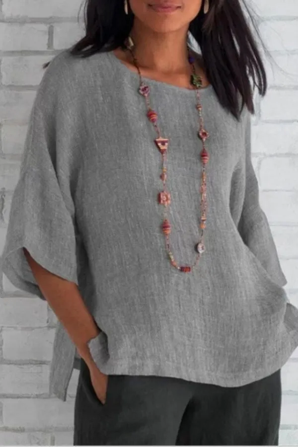 Half Sleeve Solid Color T-shirt