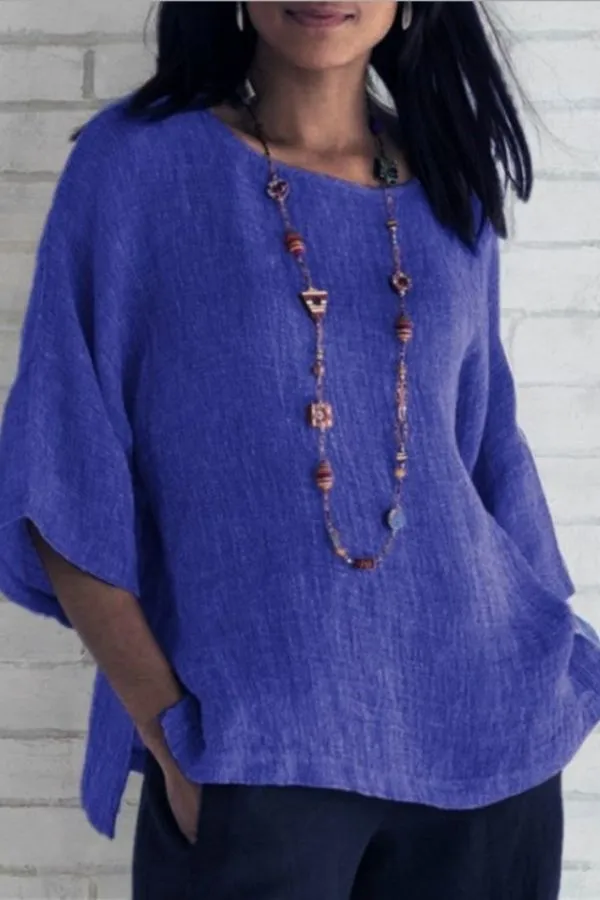 Half Sleeve Solid Color T-shirt