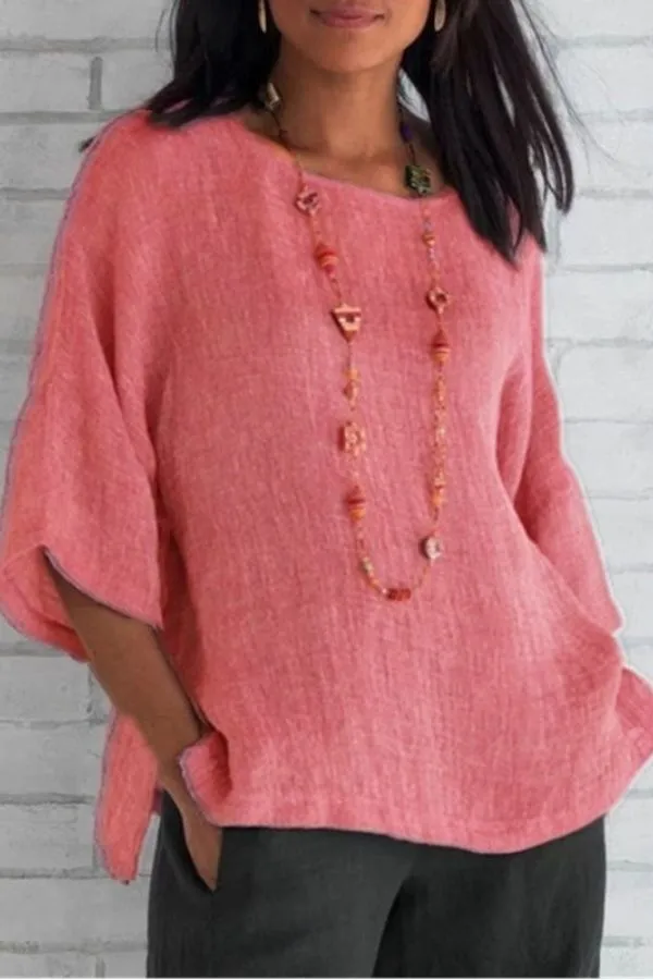 Half Sleeve Solid Color T-shirt