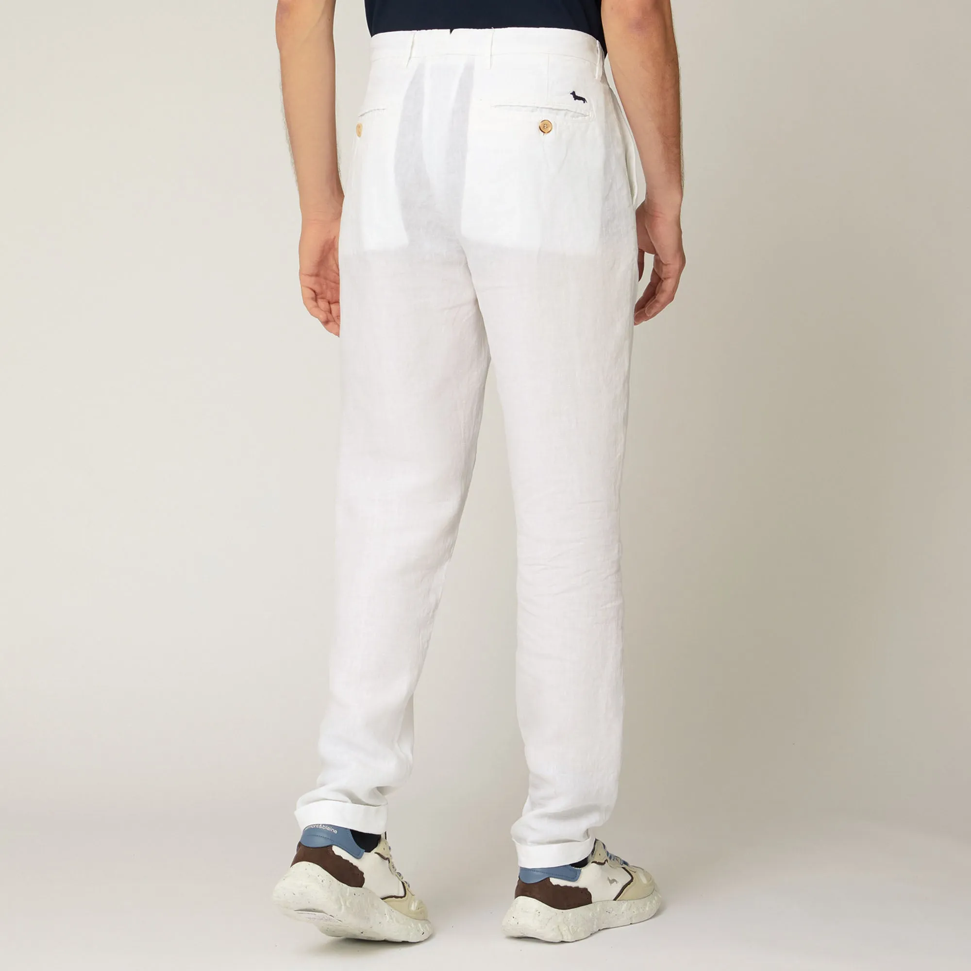 Harmont & Blaine Linen Pants - White