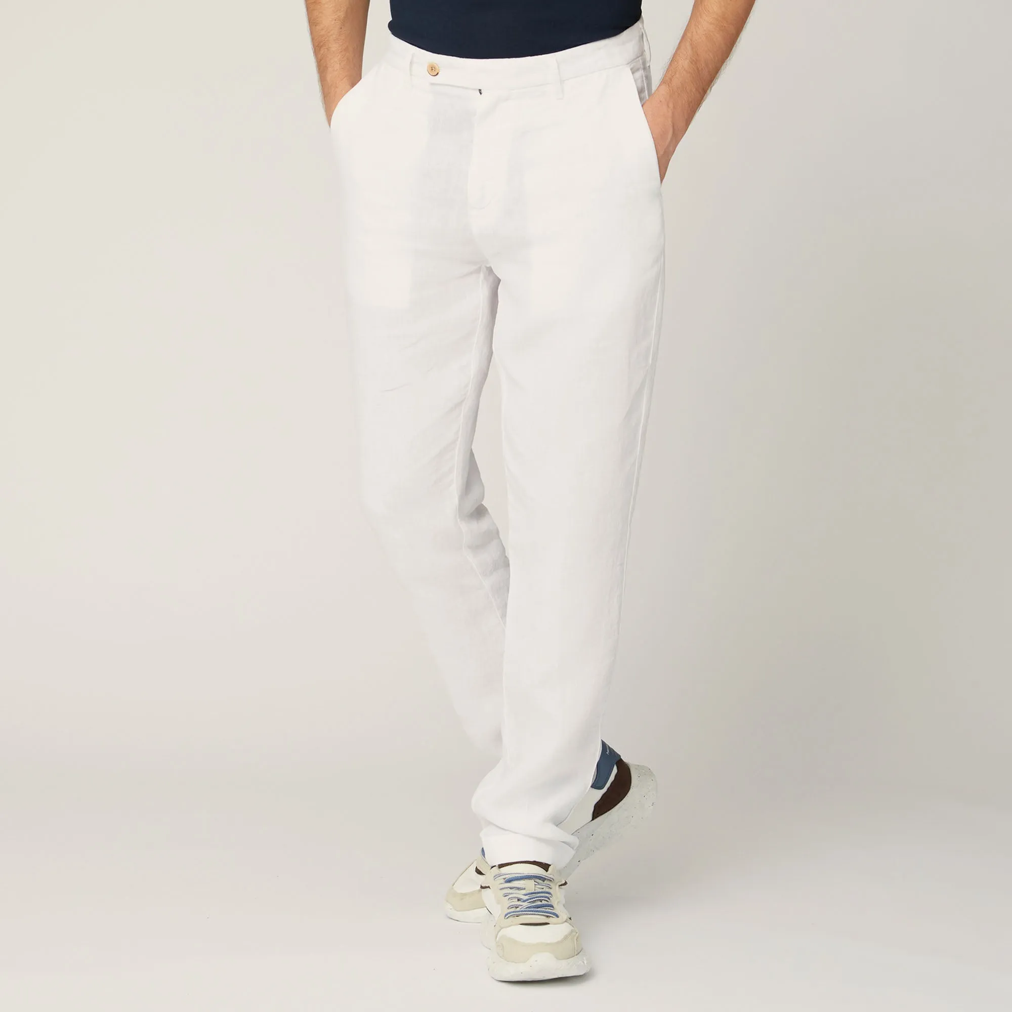 Harmont & Blaine Linen Pants - White