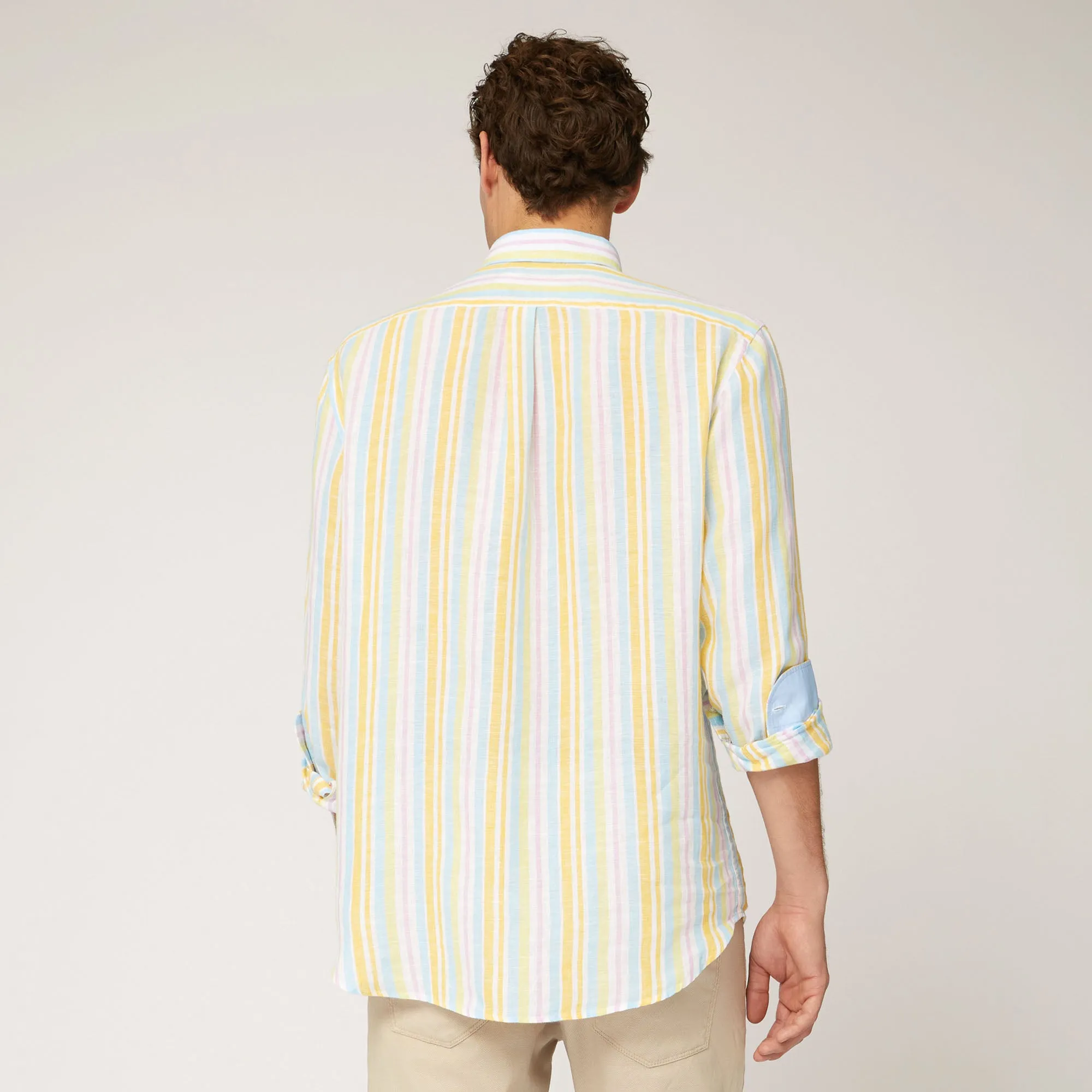 Harmont & Blaine Striped Linen Shirt - White